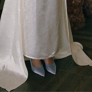 Elegant Blue Slingback Heels